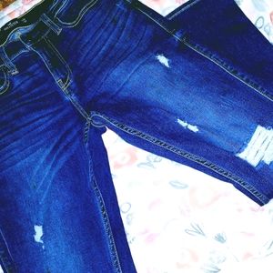 Men's Hollister slim straight distressed jeans size 29W 32L